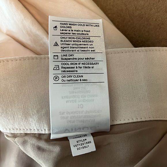 VINCE Linen Blend Cream Color Pants- Size 10 - Picture 7 of 12